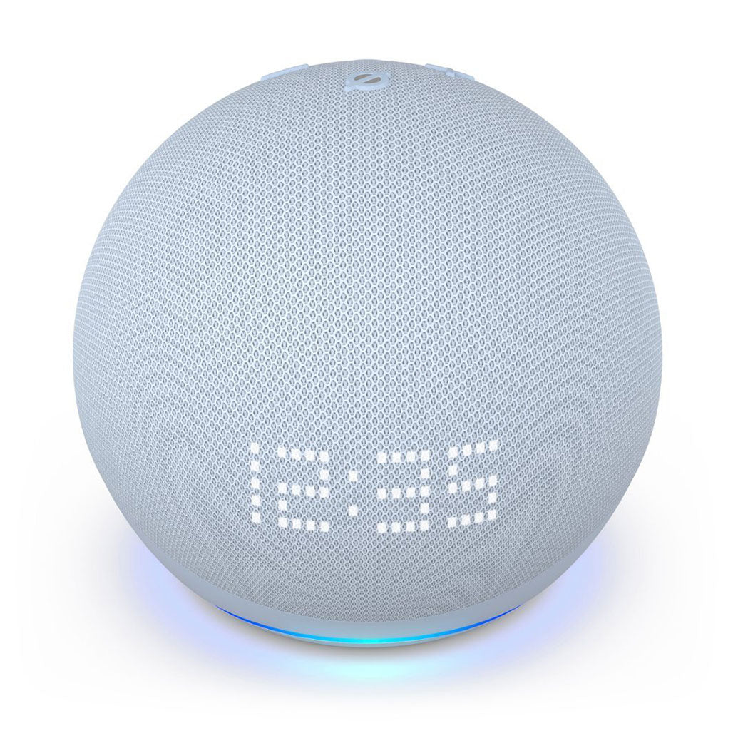 A Photo Of Amazon Echo Dot with Clock (5th Gen, 2022 Release) - Smart Speaker with Alex