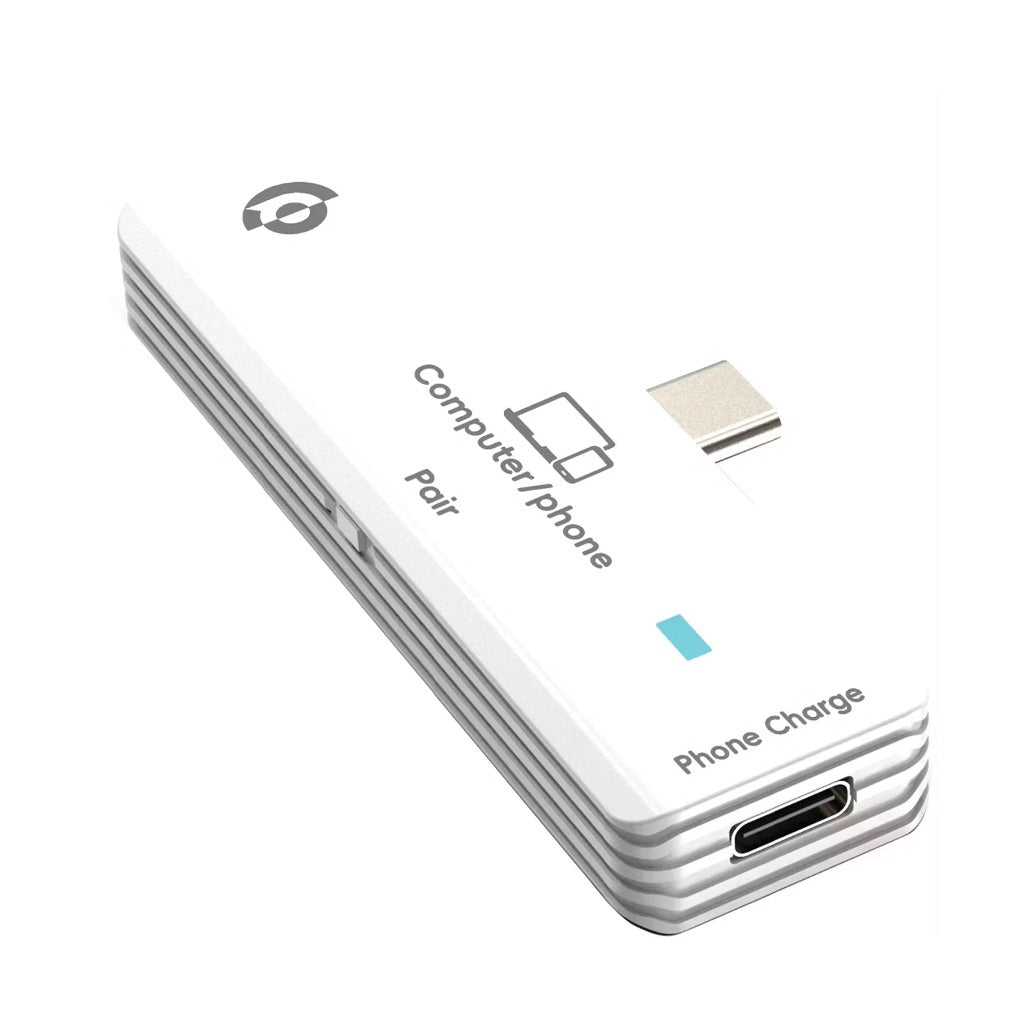 A Photo Of Powerology AIROMA USB-C to HDMI Wireless Adapter, Full HD 1080P, 50m Range - White