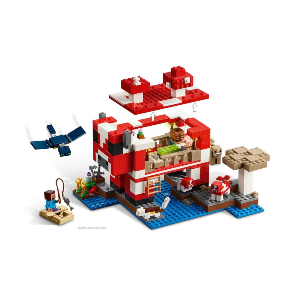 A Photo Of LEGO Minecraft The Mooshroom House 500 Pieces - 21270