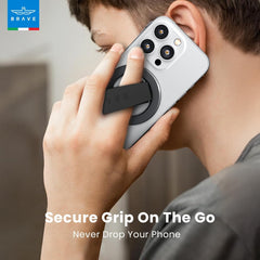 A Photo Of Brave MagGrip 3-in-1 Magnetic Phone Grip & Kickstand - Universal Mount for iPhone 17 & 18 Pro Max