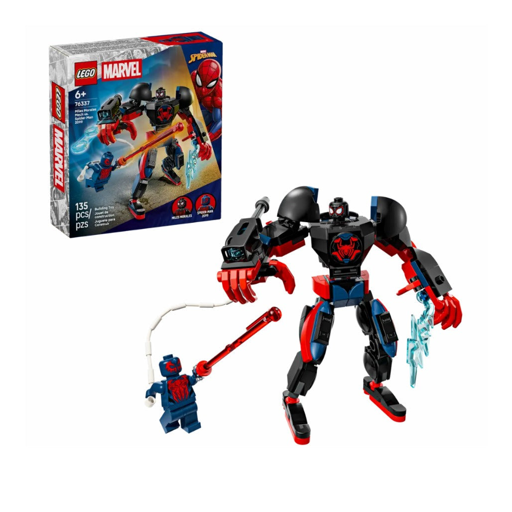 A Photo Of LEGO Marvel Miles Morales Mech vs. Spider-Man 2099 - 135 Pieces - 76337