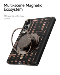 A Photo Of Raptic Aramid Skin Pro Slim Magnetic Case for Galaxy Z Fold8/Z Fold8 Ultra - Grid Valor