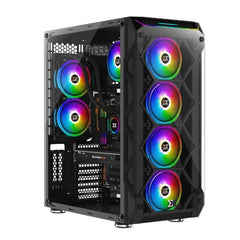 A Photo Of Xigmatek E-ATX Overtake - RGB Large Tower Case With Glass Panels Black EN43477