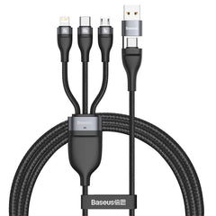 A Photo Of Baseus Flash Series Two-for-three Fast Charging Data Cable U+C to M+L+C 100W