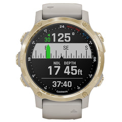 A Photo Of Garmin Descent MK2S - Light Gold With Light Sand Silicone Band