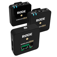 A Photo Of Rode Wireless Go II Compact Wireless Microphone System with Dual Channel Support and Rechargeable Batteries