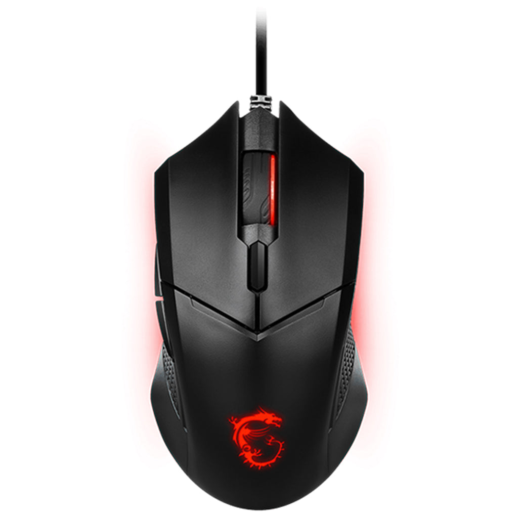 A Photo Of MSI Clutch GM08 Gaming Mouse | 4200 DPI, PixArt PAW-3519 Sensor, Mechanical Switches, Red LED