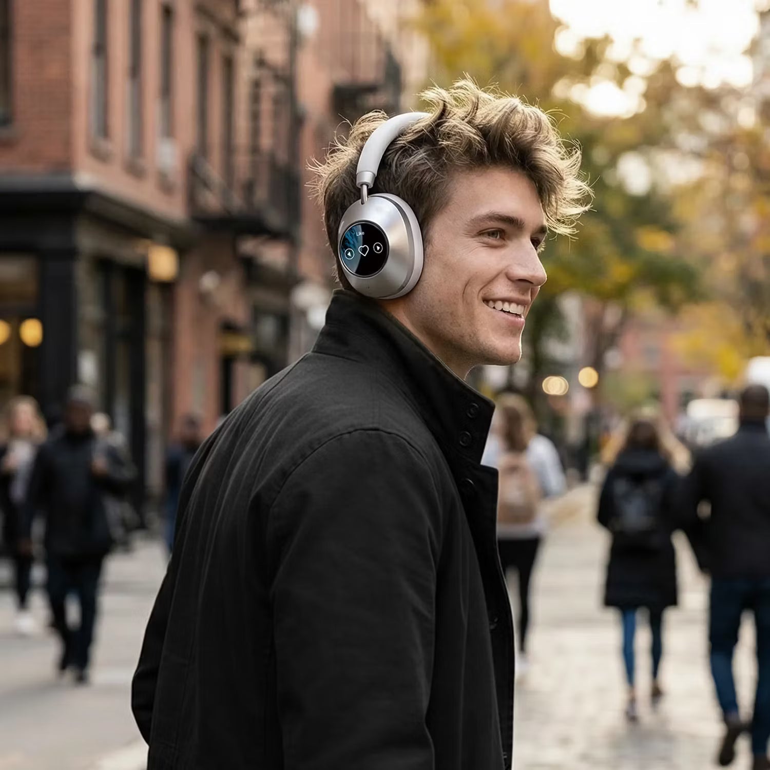 A Photo Of Green Lion Lorenza Hybrid ANC Headphones - Black