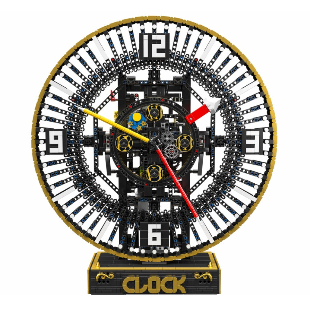A Photo Of Mould King Motorized Mechanical Gear Clock Building Toy Set - 3675 Pieces - 10160