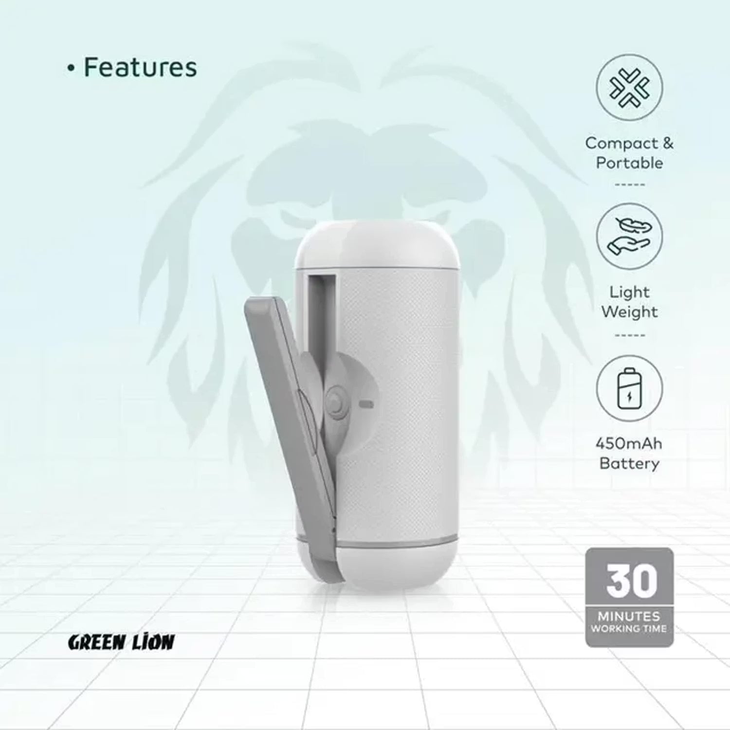 A Photo Of Green Lion Electric Pocket Bidet GNPBIDETSPWH - Portable, White