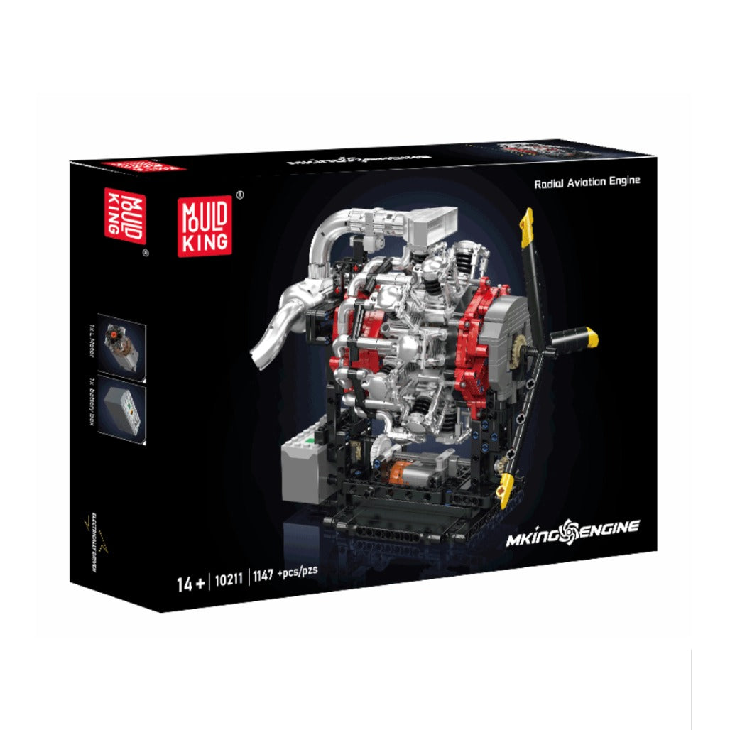 A Photo Of Mould King Motorized Radial Aviation Engine Building Toy Set - 1147 Pieces - 10211