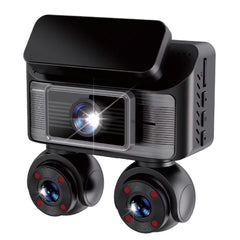 A Photo Of Powerology SENTRA Dash Camera with 4× Camera Lenses & GPS + Touch Screen Display - Black