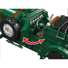 A Photo Of Mould King Classic Blower Vintage Car Model Building Toy Set - 1147 Pieces - 10166