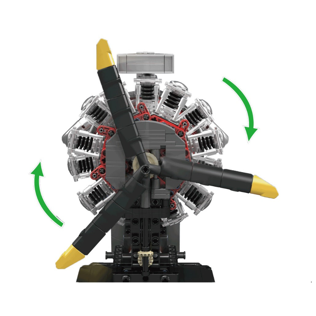 A Photo Of Mould King Motorized Radial Aviation Engine Building Toy Set - 1147 Pieces - 10211