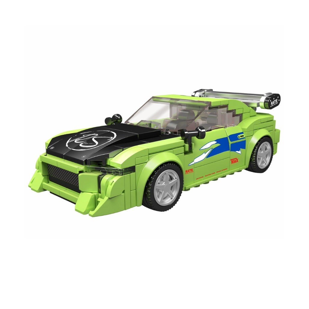 A Photo Of Mould King 27033S Eclipse GS Green Model Car Building Toy Set - 390 Pieces - 27033