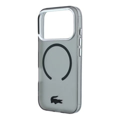 A Photo Of Lacoste iPhone 18 Pro Max MagSafe Case IML Smoked Matte Frosted Finish Hard Cover, Scratch Resistant