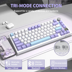 A Photo Of Attack Shark X820 Ultra 75% Tri-Mode Gasket Wireless Mechanical Gaming Keyboard