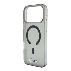 A Photo Of BMW MagSafe iPhone 18 Pro Max Case Black IML Frosted Hard Cover with Metal Logos