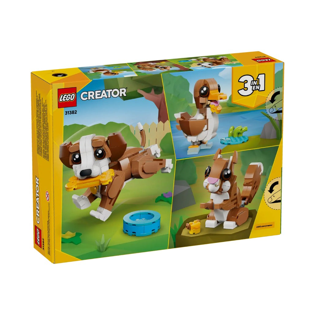 A Photo Of LEGO Creator 3-in-1 Cute Animals: Playful Puppy Dog 336 Pieces - 31382