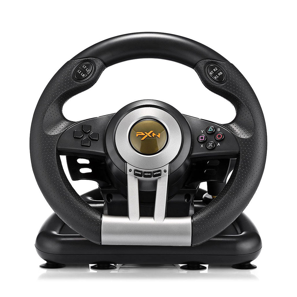 A Photo Of PXN V3 Pro Racing Steering Wheel with Pedals, Shifter, and Paddle Shifters – Multi-Platform Compatibility for PC, Xbox, PS4, PS3, Switch