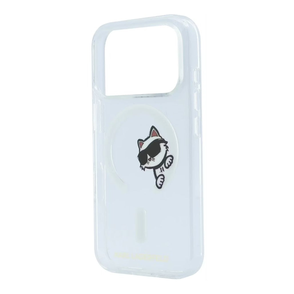A Photo Of Karl Lagerfeld MagSafe iPhone 18 Pro Transparent IML Hard Cover Peekaboo Print