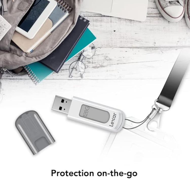 A Photo Of Lexar® JumpDrive® V100 USB 3.2 Gen 1 Flash Drive - 128GB