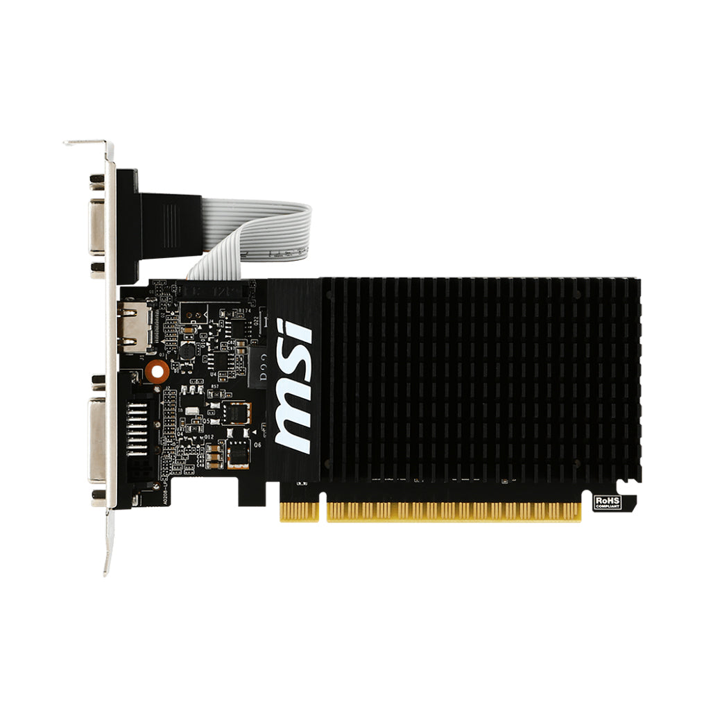 A Photo Of MSI GT 710 2GD3H LP Graphics Card – 2GB DDR3, 64-bit, PCIe 2.0, 4K Support