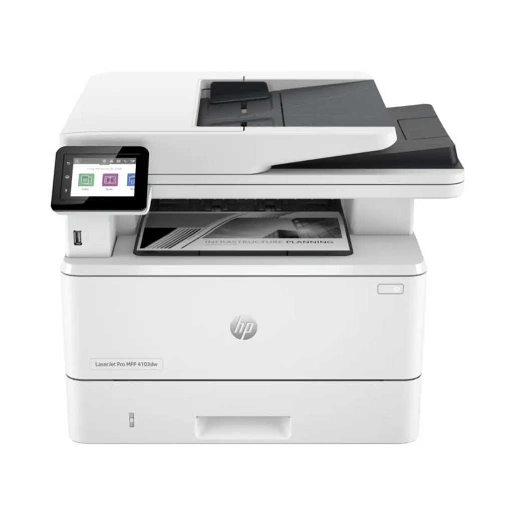A Photo Of HP LaserJet Pro MFP 4103dw Printer - High-Speed, Efficient All-in-One Laser Printer