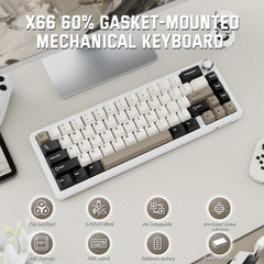 A Photo Of Attack Shark X66 Wireless Mechanical Gaming Keyboard