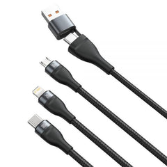 A Photo Of Baseus Flash Series Two-for-three Fast Charging Data Cable U+C to M+L+C 100W