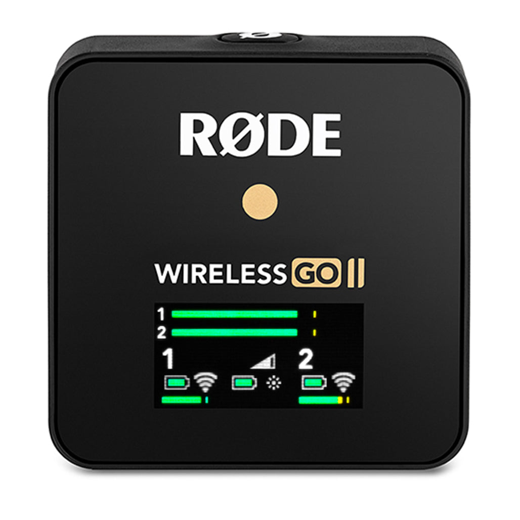 A Photo Of Rode Wireless Go II Compact Wireless Microphone System with Dual Channel Support and Rechargeable Batteries