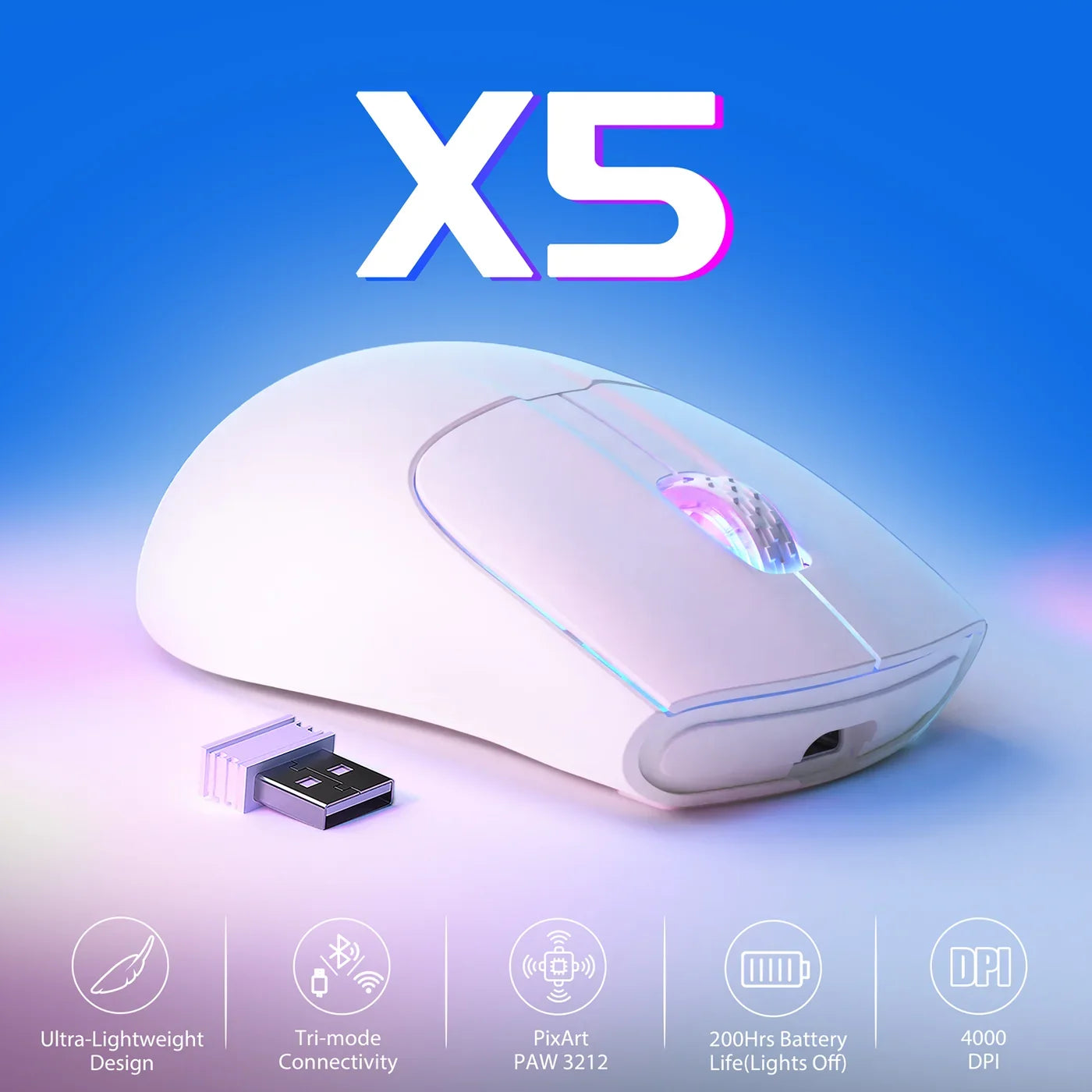 A Photo Of ATTACK SHARK X5 Wireless Gaming Mouse