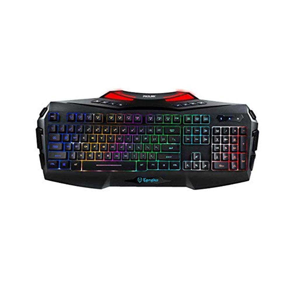 A Photo Of Prolink EGREGIUS - PKGM-9301 Full-Size Wired Gaming Keyboard with Multi-Color LED Backlighting