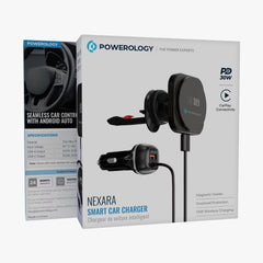 A Photo Of Powerology Car Charger Nexar PCCSR022BK - Smart, Black