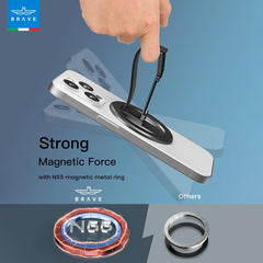 A Photo Of Brave MagGrip 3-in-1 Magnetic Phone Grip & Kickstand - Universal Mount for iPhone 17 & 18 Pro Max