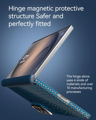A Photo Of Raptic Aramid Skin Pro Slim Magnetic Case for Galaxy Z Fold8/Z Fold8 Ultra - Serenity Emerald