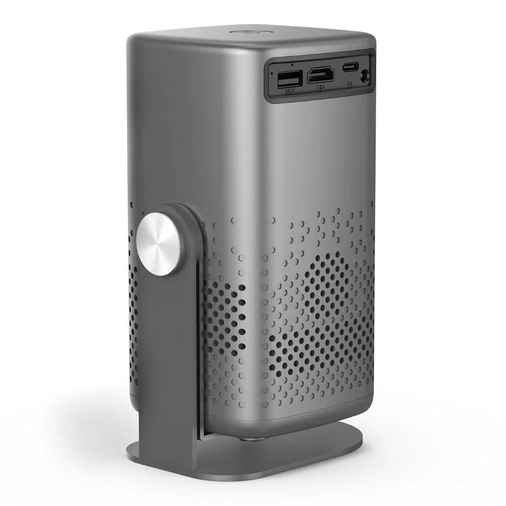 A Photo Of Porodo Portable Air Projector PDLFSTH1PGY - Android 13, Full HD, Gray