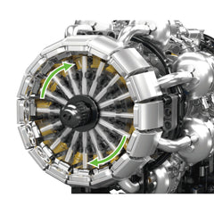 A Photo Of Mould King Motorized Turbojet Engine Mechanical Model Building Toy Set - 1214 Pieces - 10216