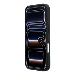 A Photo Of BMW Magsafe iPhone 18 Pro Max Midnight Blue PU Textured Tire Track & Line Pattern with Metal Logo