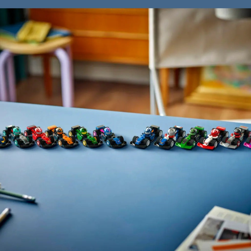 A Photo Of LEGO Minifigures F1® Collectible Race Cars 29 Pieces - 71049