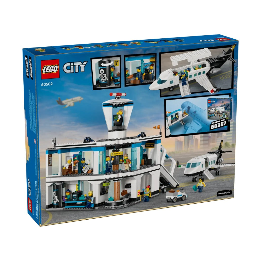 A Photo Of LEGO City Airport with Airplane 887 Pieces - 60502