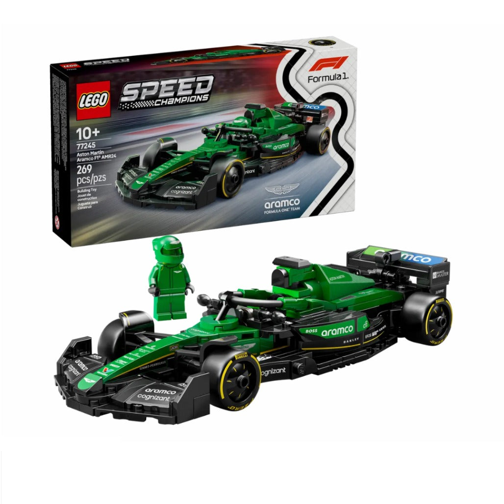 A Photo Of LEGO Aston Martin Aramco F1® AMR24 Race Car 269 Pieces - 77245