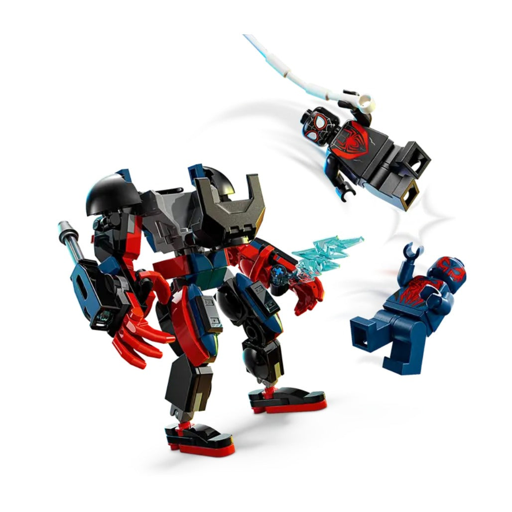 A Photo Of LEGO Marvel Miles Morales Mech vs. Spider-Man 2099 - 135 Pieces - 76337