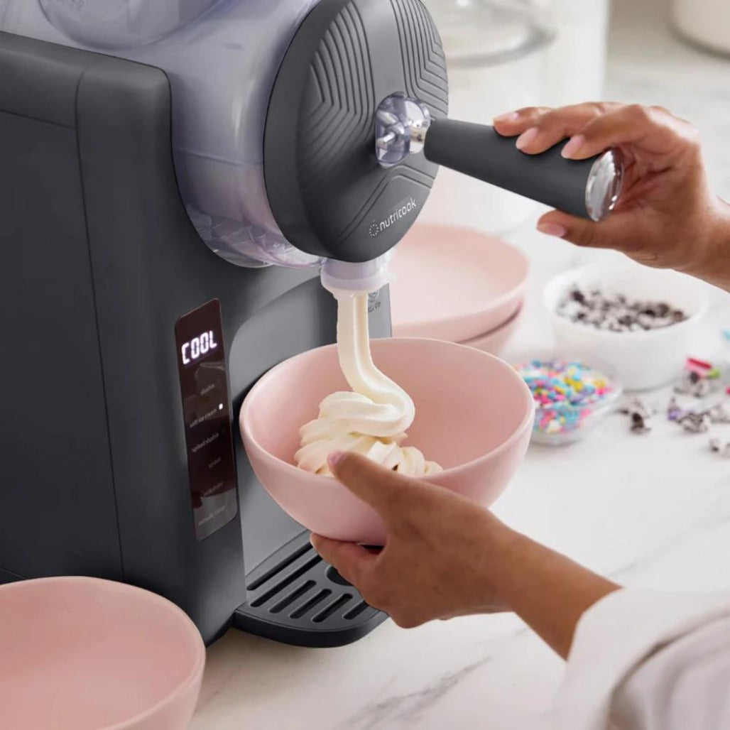 A Photo Of Nutricook Frost Ice Cream Maker, Sorbet and Milkshake Machine, 1.8L, 6 Modes, 7 Textures - Black - NC-FRS330BK