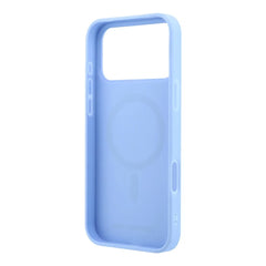 A Photo Of Karl Lagerfeld iPhone 18 Pro/18 Pro Max MagSafe Blue Smooth PU Karl & Choupette Bodies Sketch Hard Cover