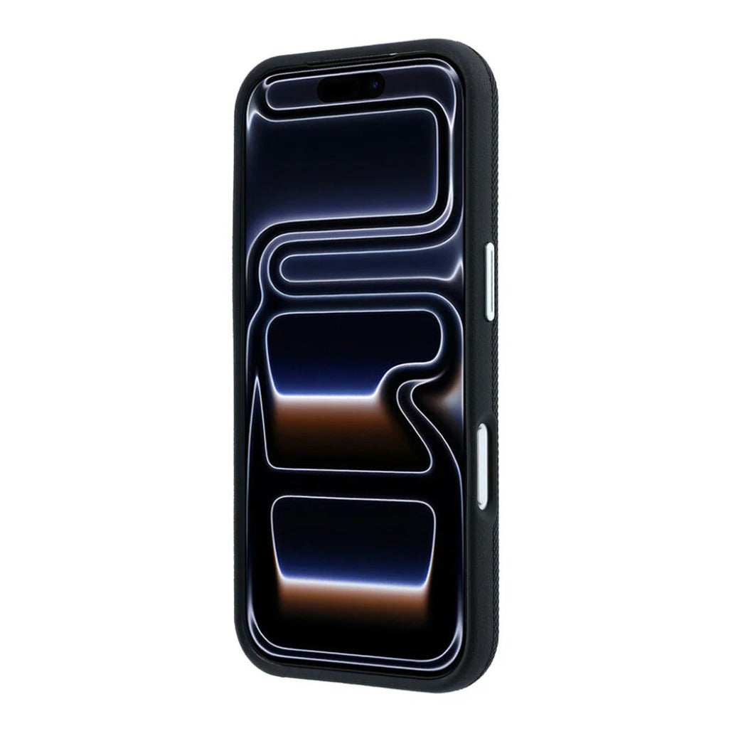 A Photo Of Lacoste MagSafe Black PU Leather Hard Case for iPhone 18 Pro/18 Pro Max with Petit Pique Embossed