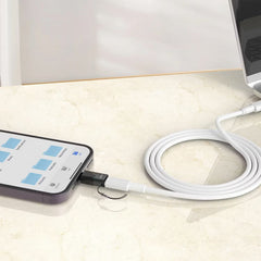 A Photo Of Porodo MiniLink USB-C to Lightning OTG Adapter PDCTOL50 - Grey
