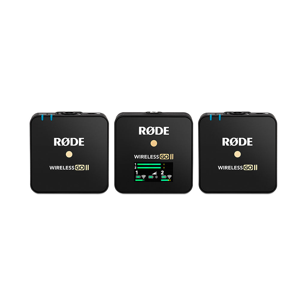 A Photo Of Rode Wireless Go II Compact Wireless Microphone System with Dual Channel Support and Rechargeable Batteries