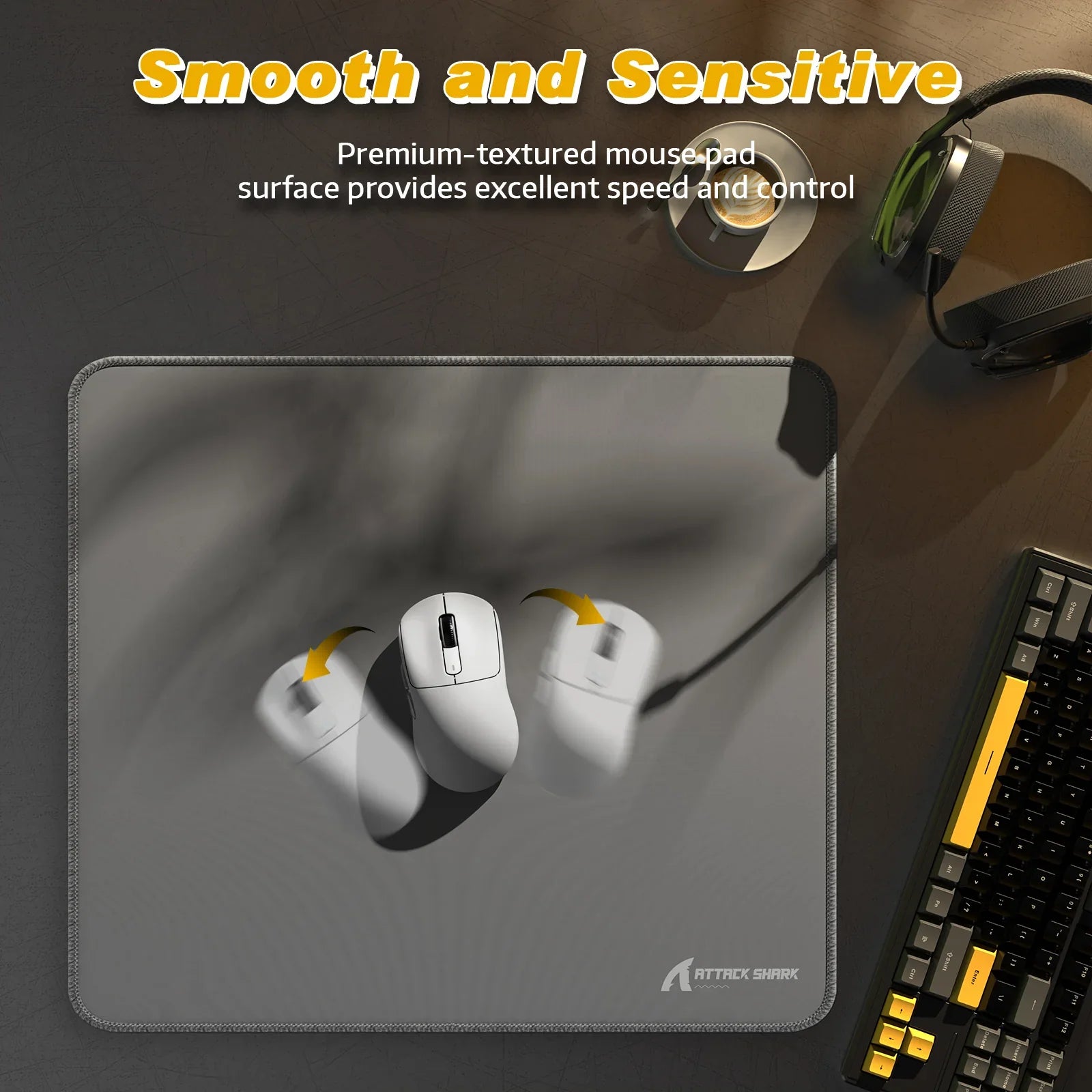 A Photo Of ATTACK SHARK CM02PRO eSport Gaming Mousepad – 900 × 400 × 4mm