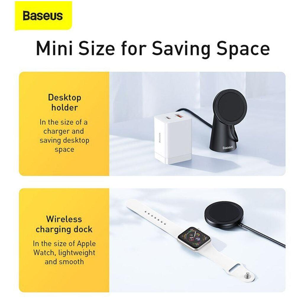 A Photo Of Baseus Simple Magnetic Stand Wireless Charger - 15W Max, Adjustable, Detachable Design with 1.5m Type-C Cable